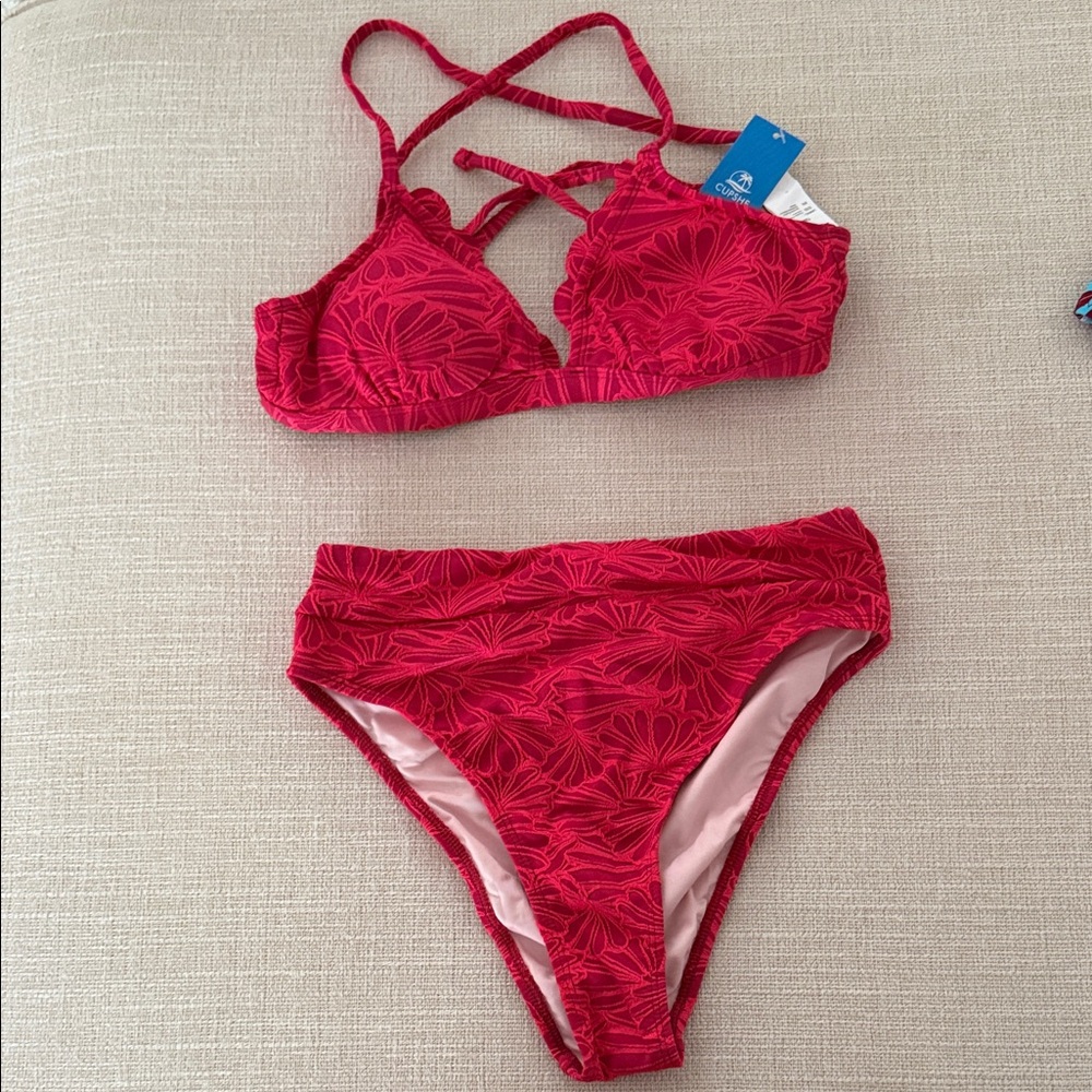 NWt Cupshe Red Bikini Set